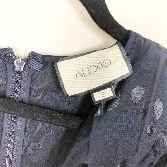 Alexis Naoki Leopard Print Jumpsuit Navy Blue Small Wide Leg Formal Cocktail - Picture 7 of 7